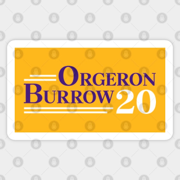 Orgeron Burrow 2020 Sticker by deadright